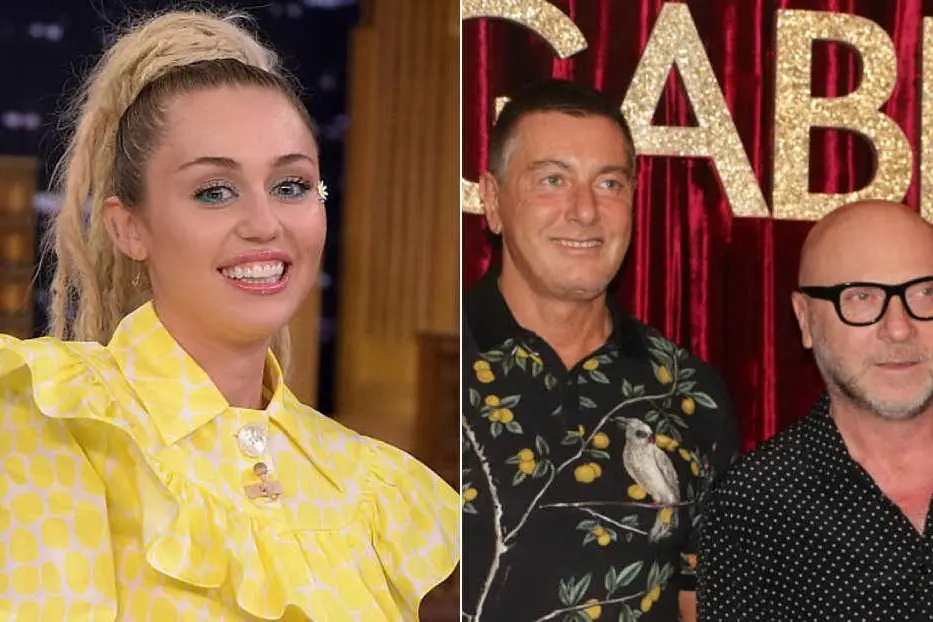 Miley Cyrus, Stefano Gabbana e Domenico Dolce