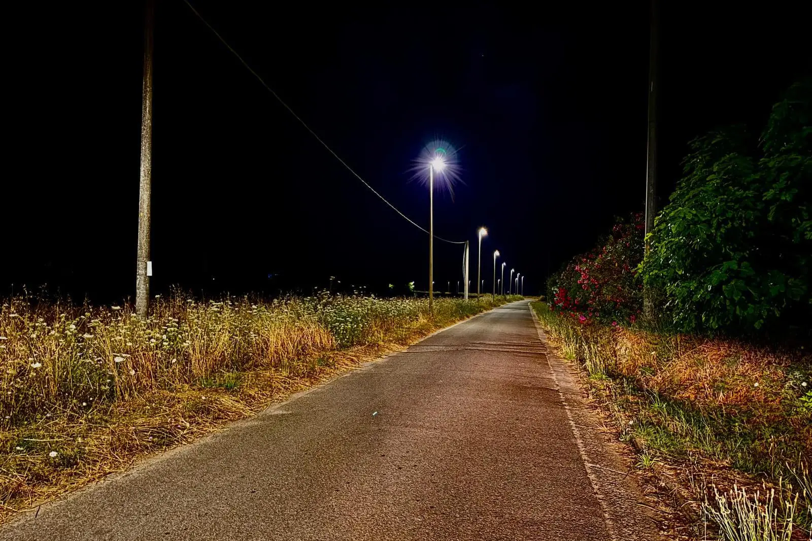 Illuminazione verso Monte Luna