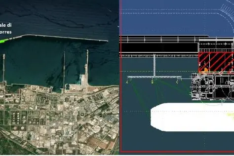 Porto industriale, il sito di stoccaggio Gnl