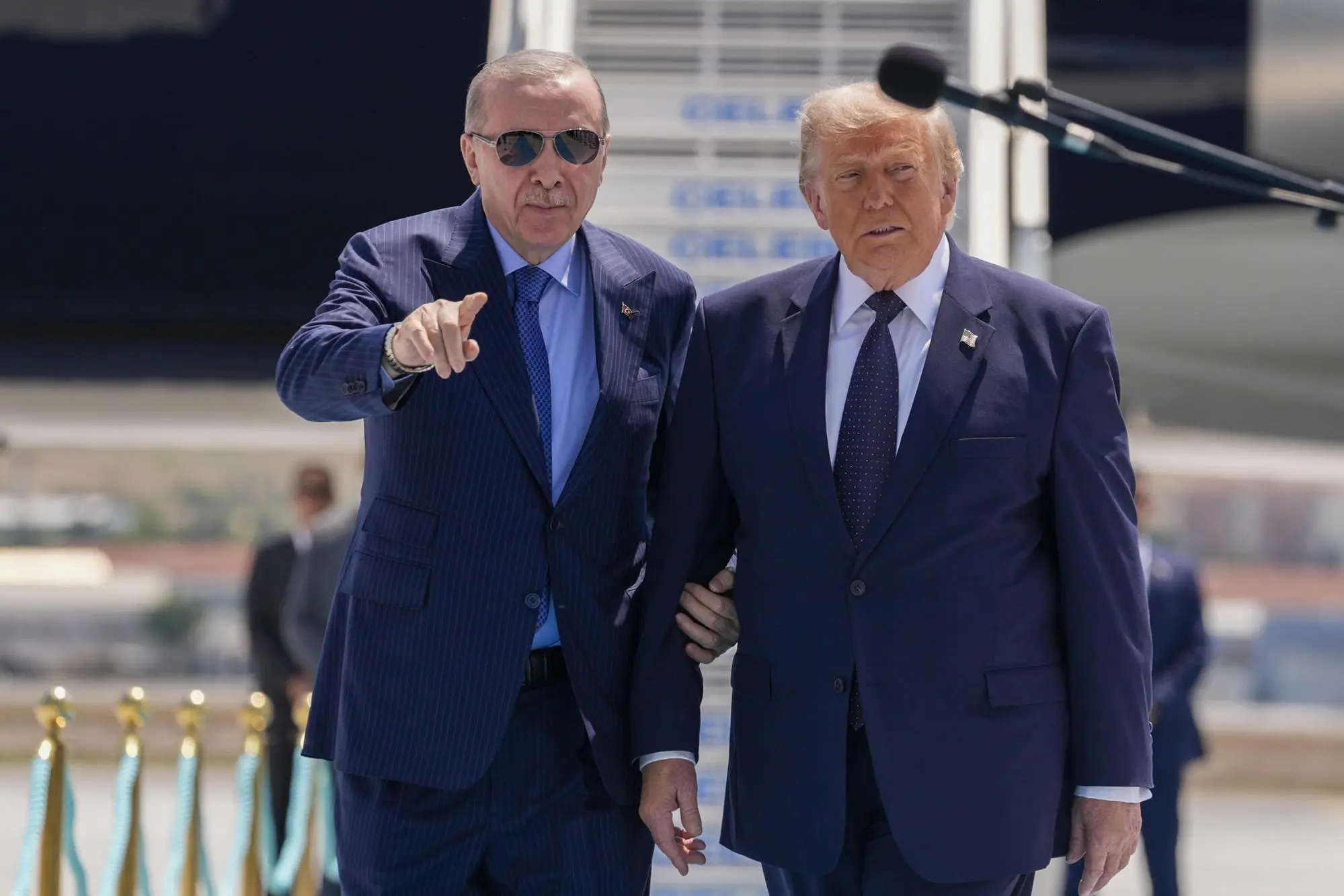 Trump con Erdogan ad Ankara (Ansa-Epa)