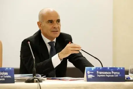 Francesco Porcu, presidente e segretario regionale della Cna (foto Ansa)