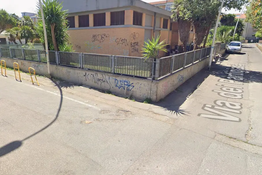 L'incrocio tra via dei Partigiani e via Marzabotto a Pirri (foto Google Maps)