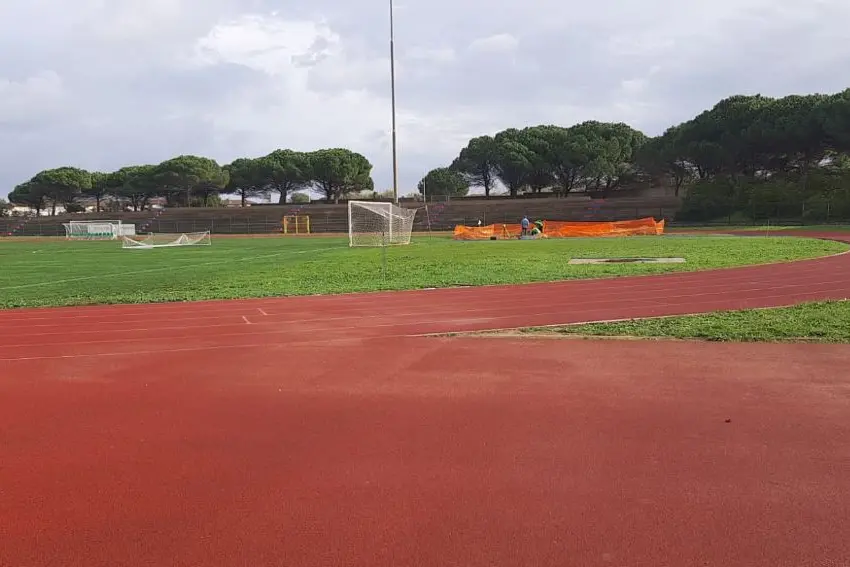 Il campo sportivo comunale 1 di Porto Torres (foto Pala)