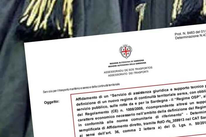 Le toghe e l'incarico della Regione ai legali di Ita (L'Unione Sarda)
