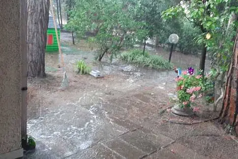The downpour in Cagliari (Ansa)