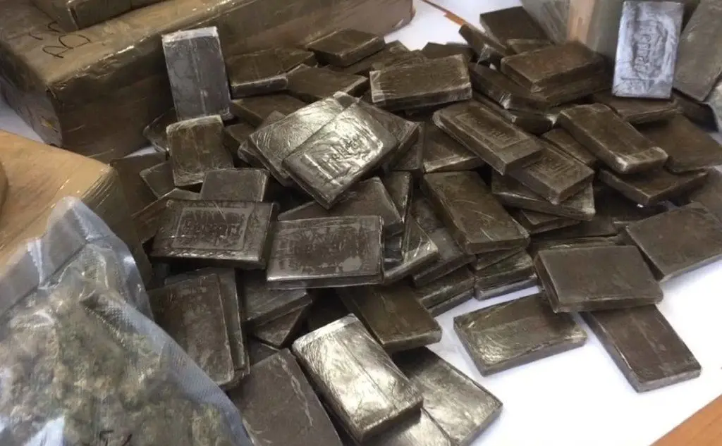 L'hashish sequestrato