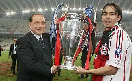Insieme a Filippo Inzaghi festeggia l'ultima Champions vinta dal Milan
