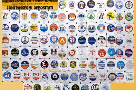 I contrassegni elettorali depositati al ministero dell'Interno, Roma, 14 agosto 2022 ANSA/MASSIMO PERCOSSI