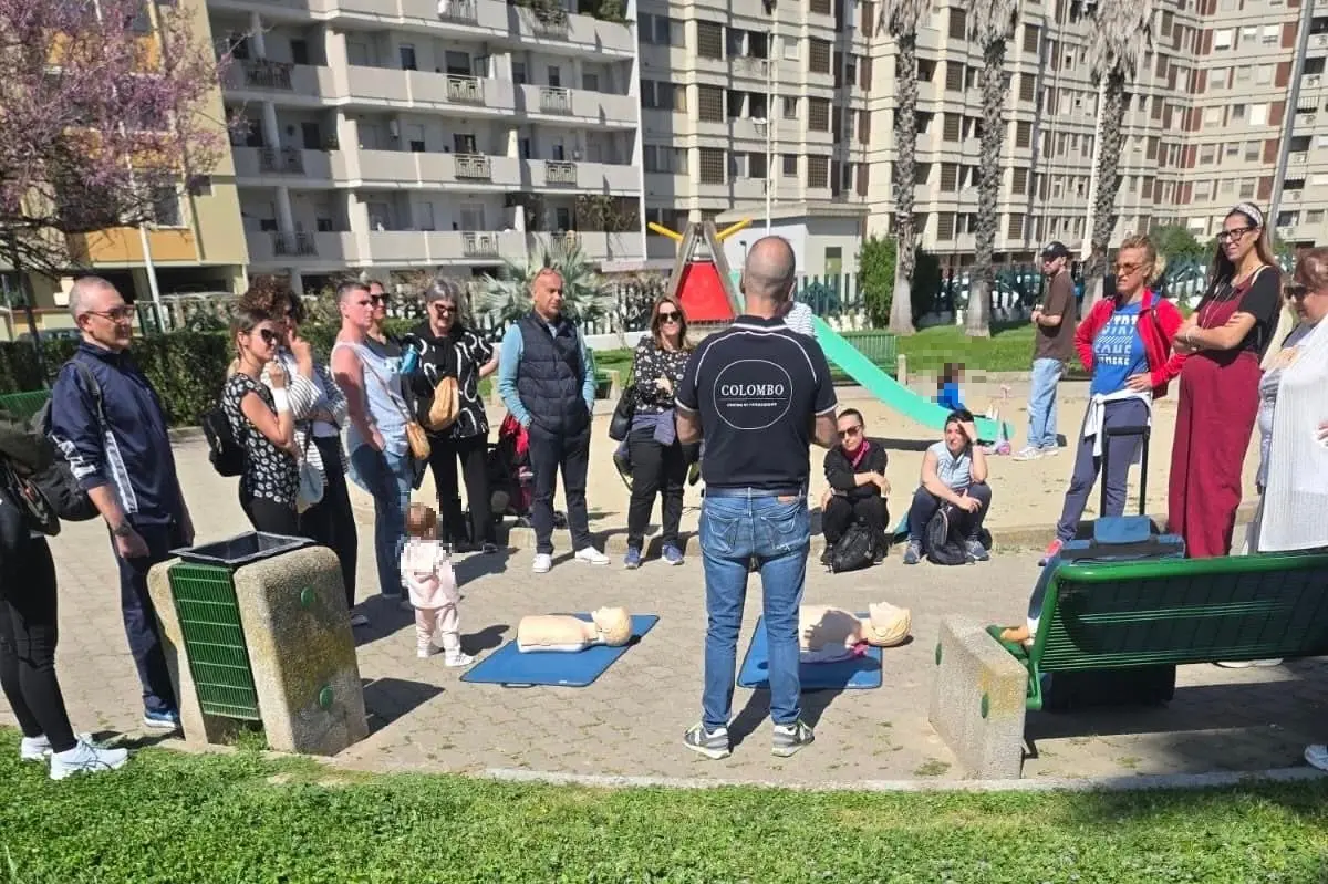 Le lezioni al parco Europa (foto Daga)