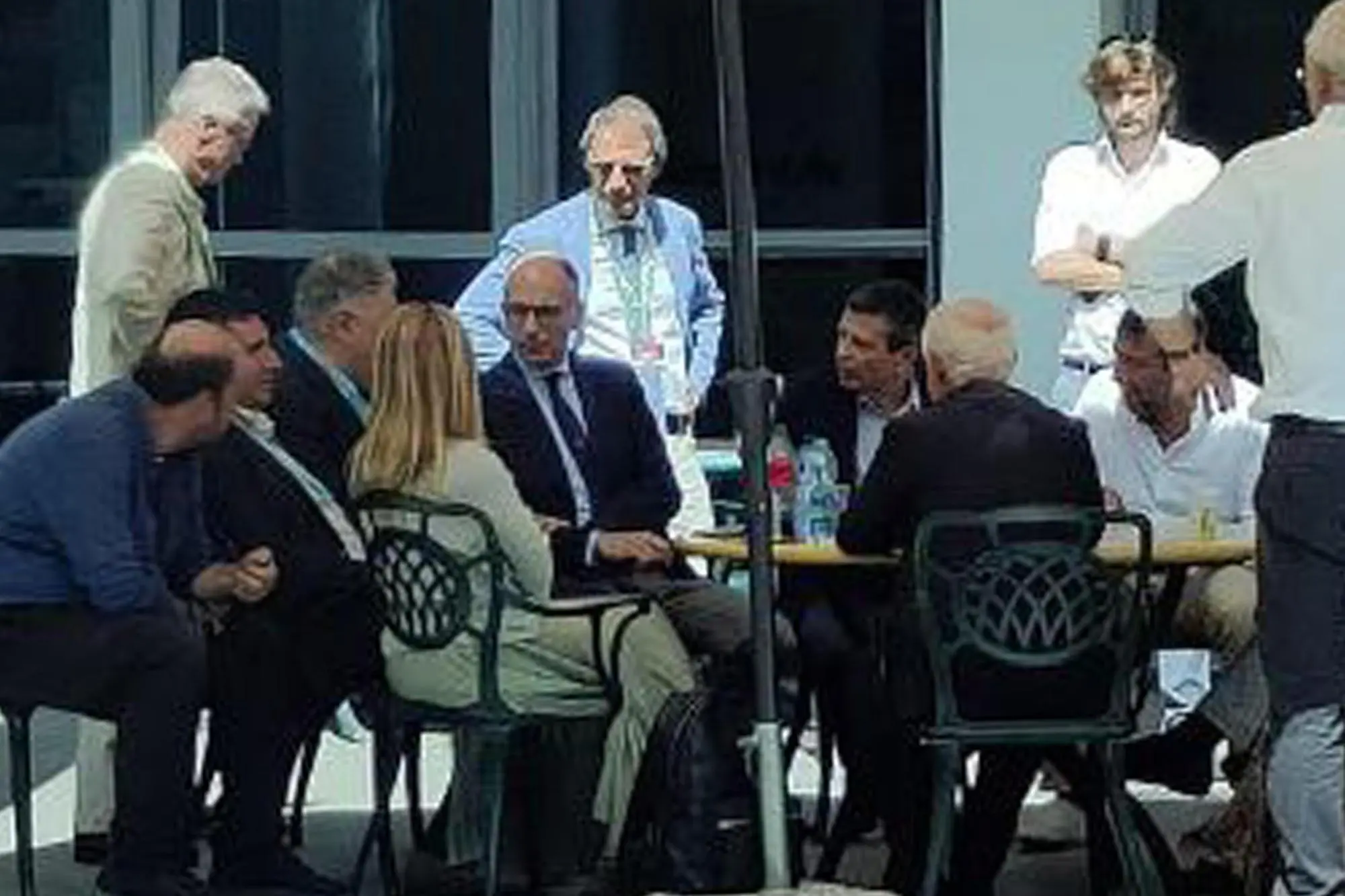 I leader dei partiti durante il meeting Cl a Rimini, 23 agosto 2022. ANSA