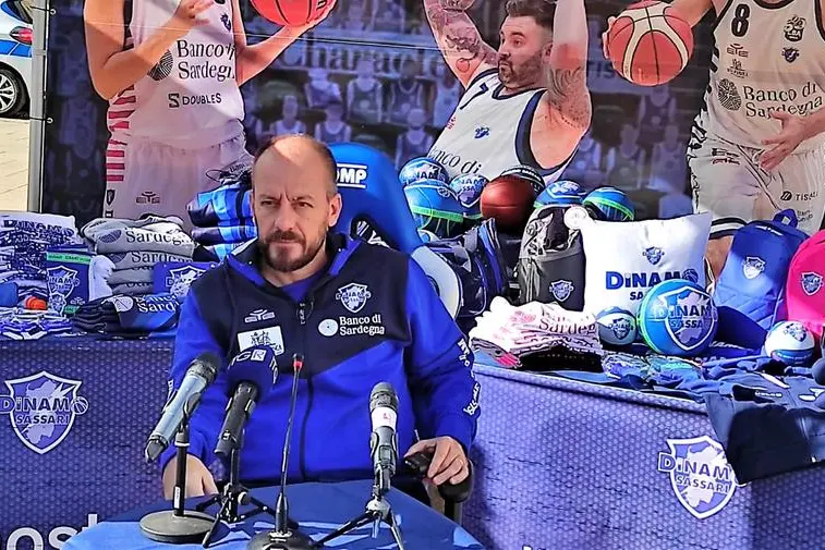 L'allenatore della Dinamo Demis Cavina (G. M.)