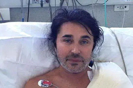Scialpi nel suo letto d'ospedale