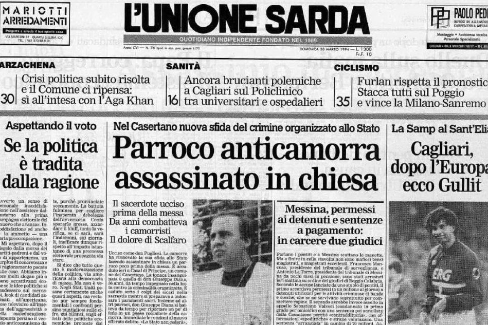 #AccaddeOggi: 19 marzo 1994 viene assassinato don Giuseppe Diana (da L'Unione Sarda)