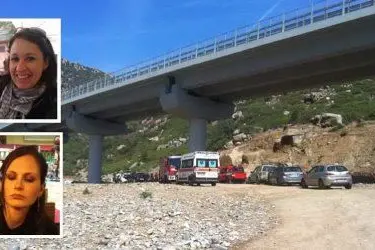 Il luogo della tragedia. Nel riquadro in alto Sara Onnis, in basso Michela Delle Cave