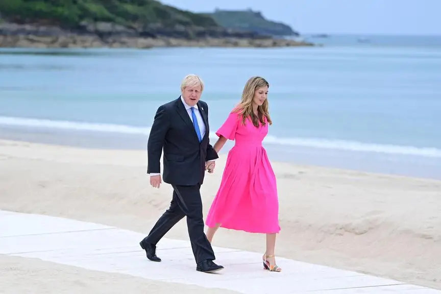 Boris Johnson con la moglie Carrie