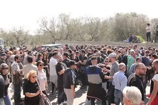 La protesta a Melendugno (foto d'archivio)
