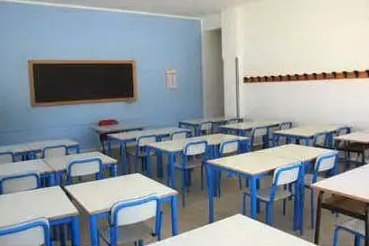 Una classe vuota (archivio L'Unione Sarda)
