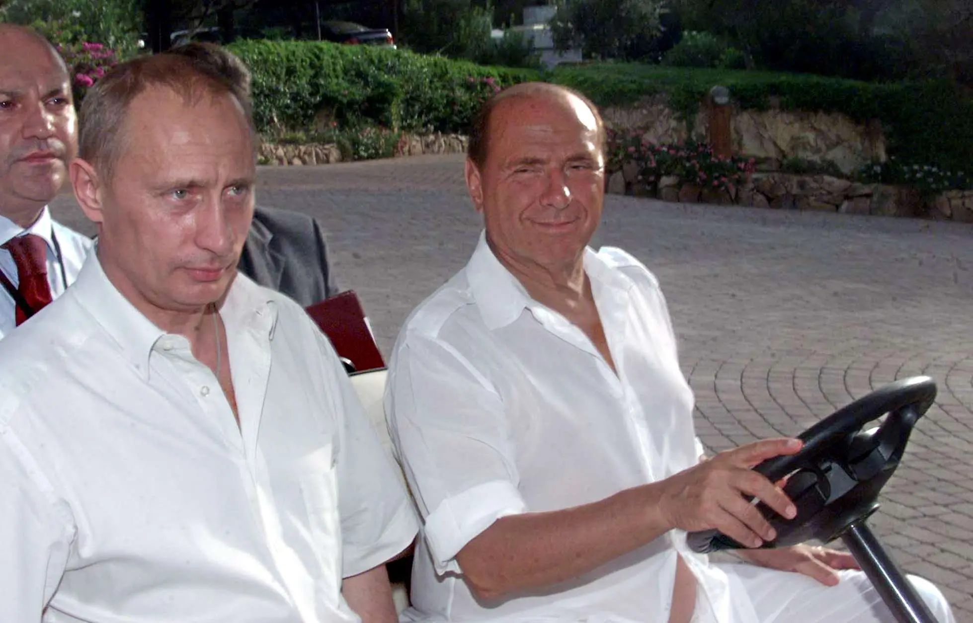 Vladimir Putin e Silvio Berlusconi a Villa Certosa
