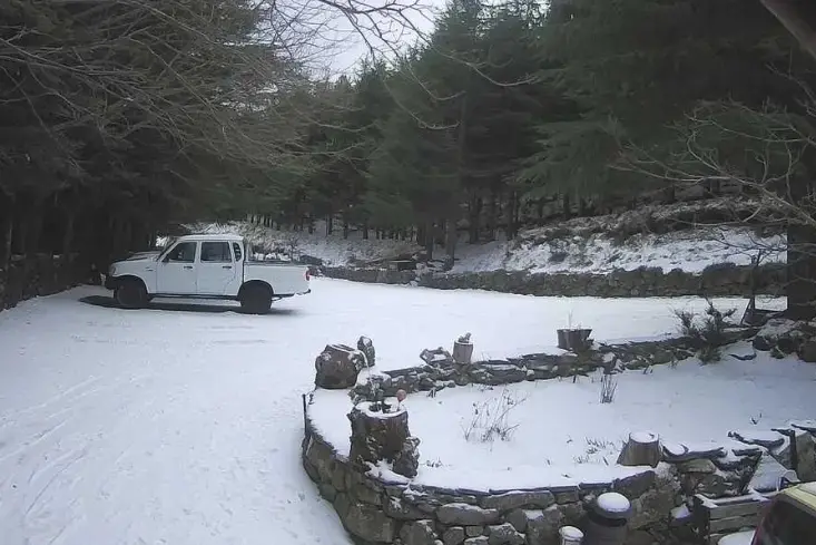 Neve a Natale a Su Separadorgiu, Fonni (foto webcam Baku Meteo)