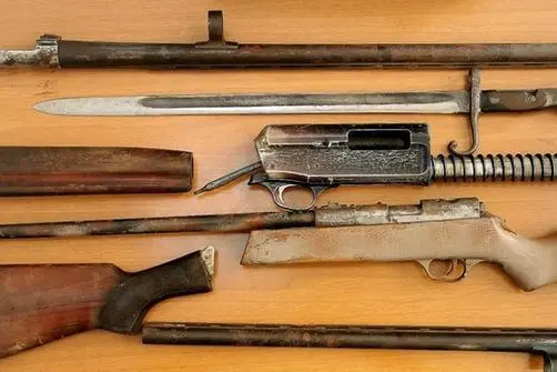 Le armi sequestrate (foto Polizia)