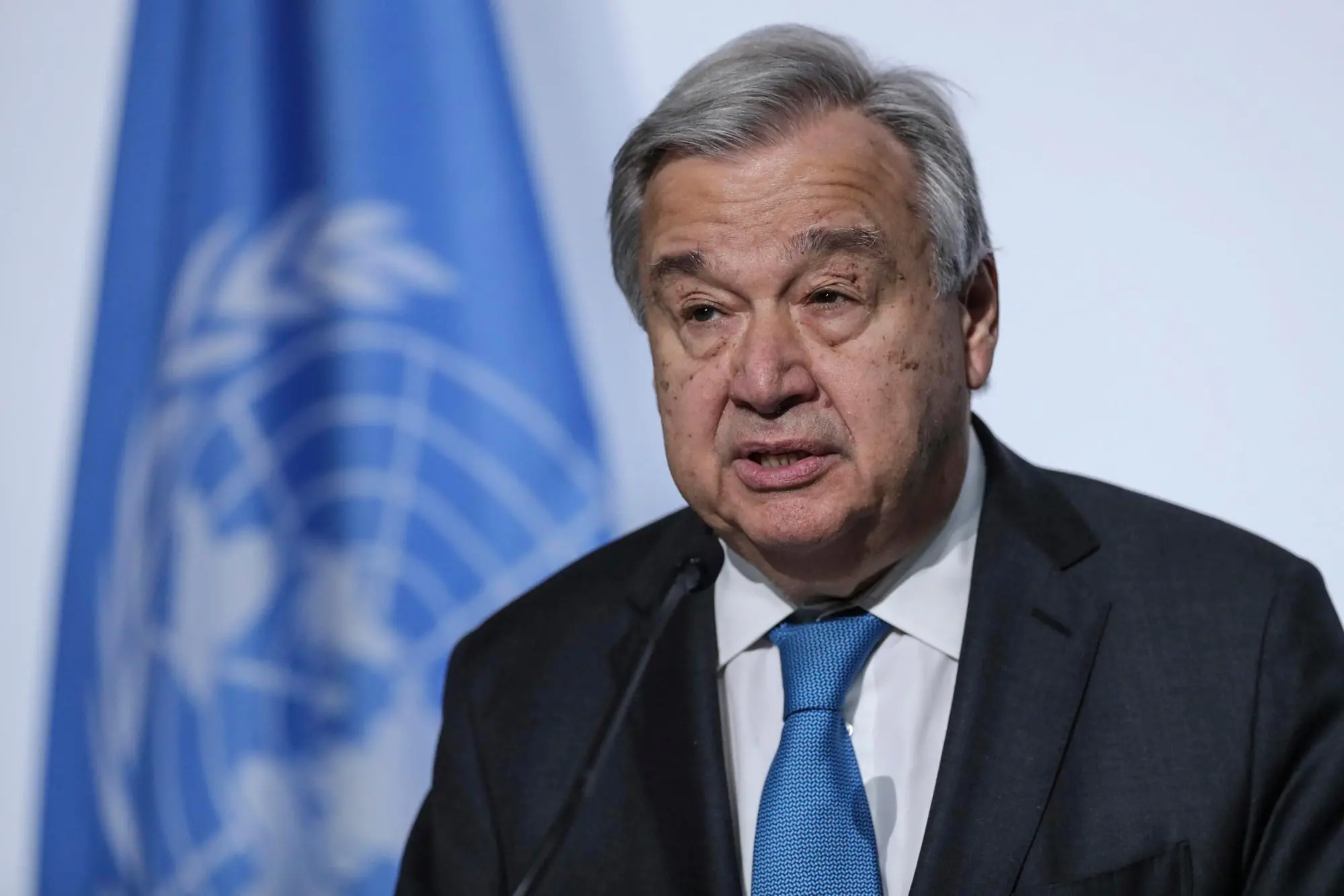Il segretario generale dell'Onu Antonio Guterres (foto Epa)
