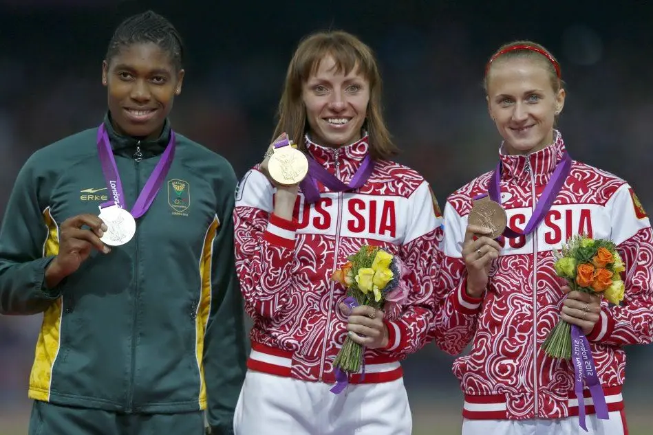 Al centro l'oro olimpico negli 800 metri a Londra, la russa Mariya Savinova