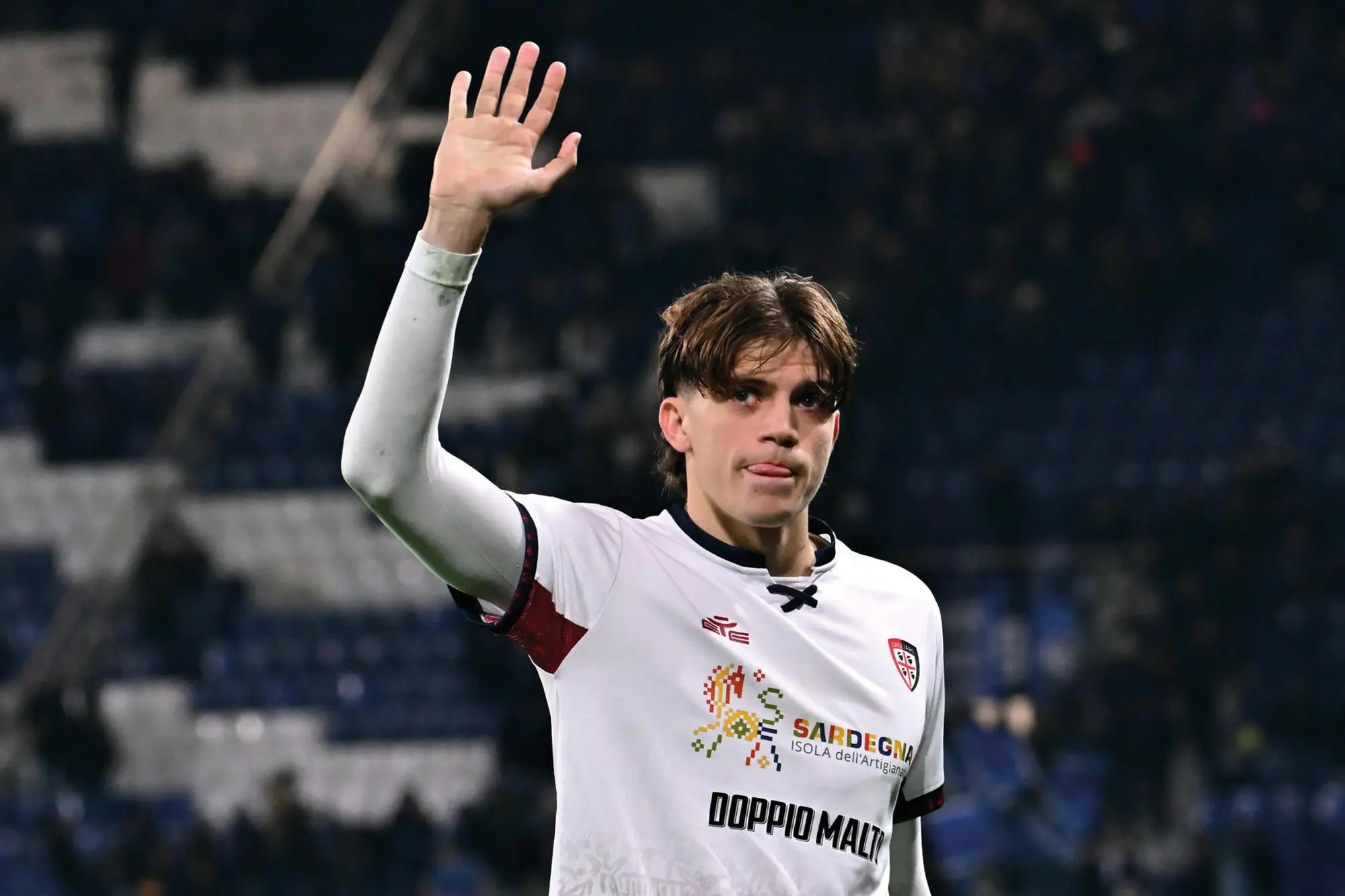 Marco Palestra in Atalanta-Cagliari del girone di andata (foto Ansa)