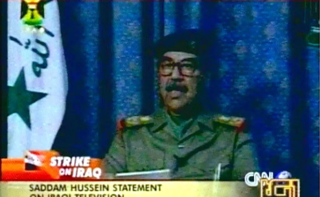 Saddam parla alla nazione durante i bombardamenti Usa
