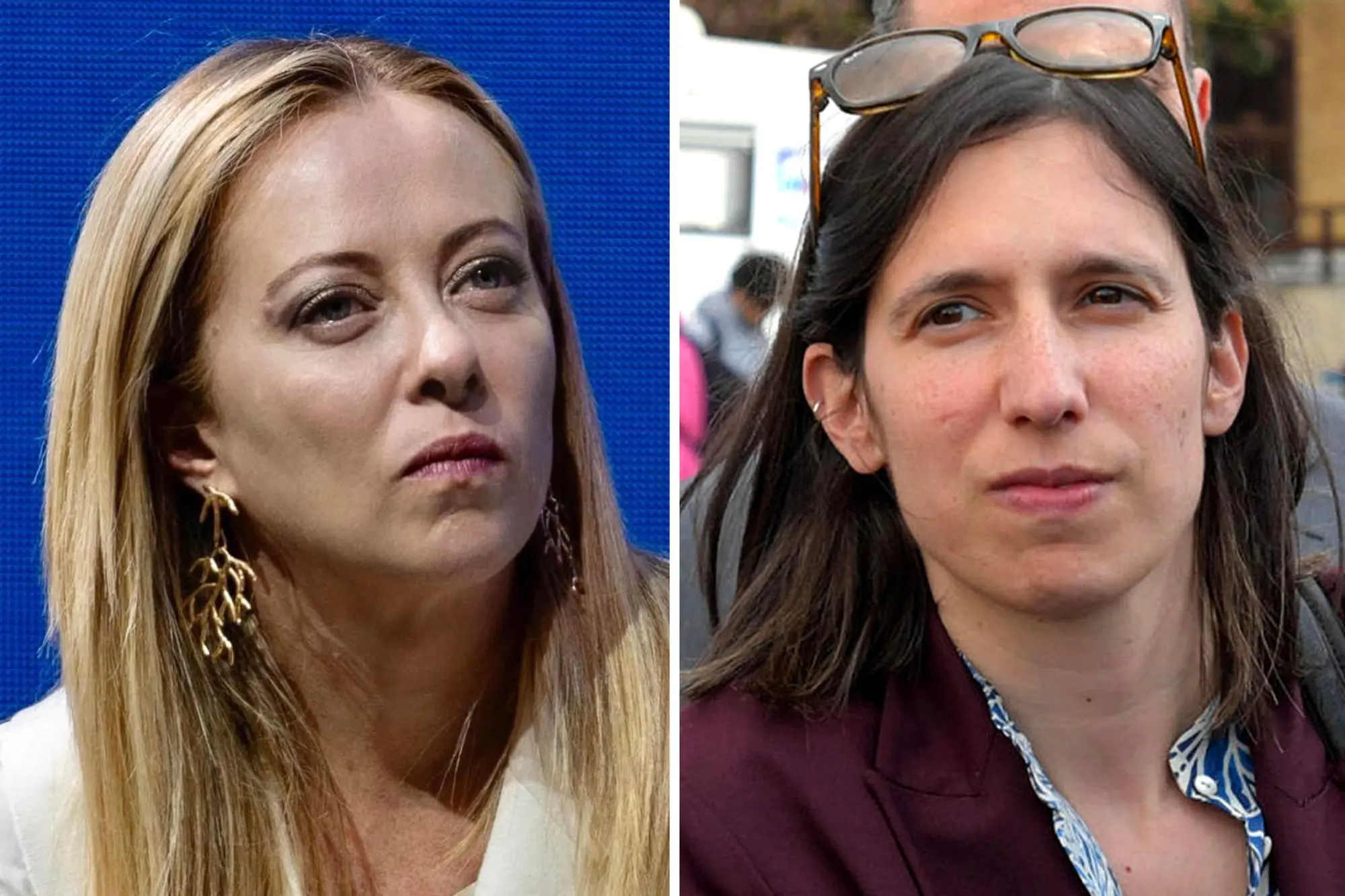 Giorgia Meloni ed Elly Schlein (Ansa)