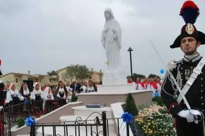 L'inaugurazione della statua ad Arcidano