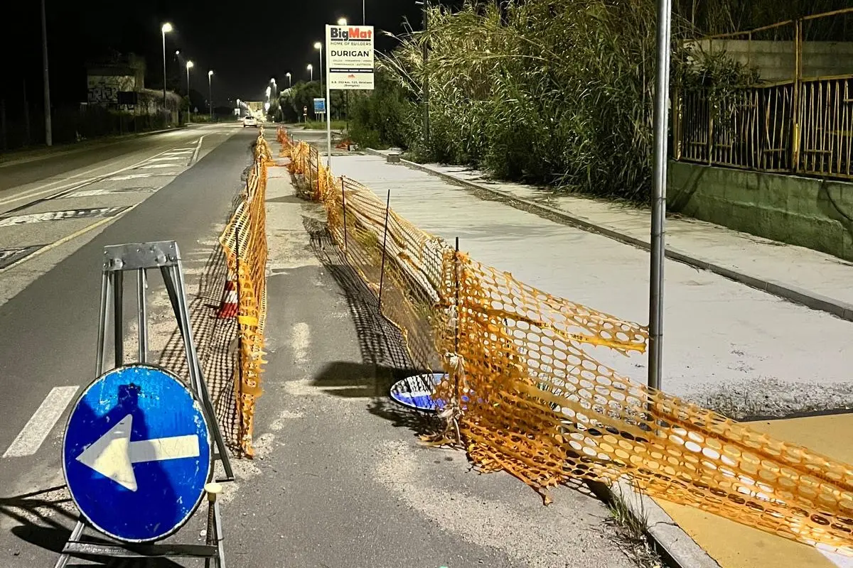 La pista ciclabile di via Vandalino Casu