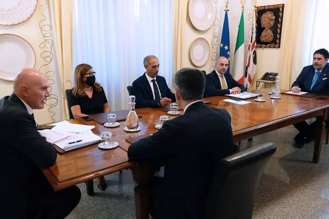 L'incontro a Villa Devoto (Foto Ufficio stampa Regione Sardegna)