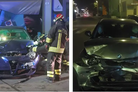 Le auto danneggiate dopo l'incidente (foto concessa)
