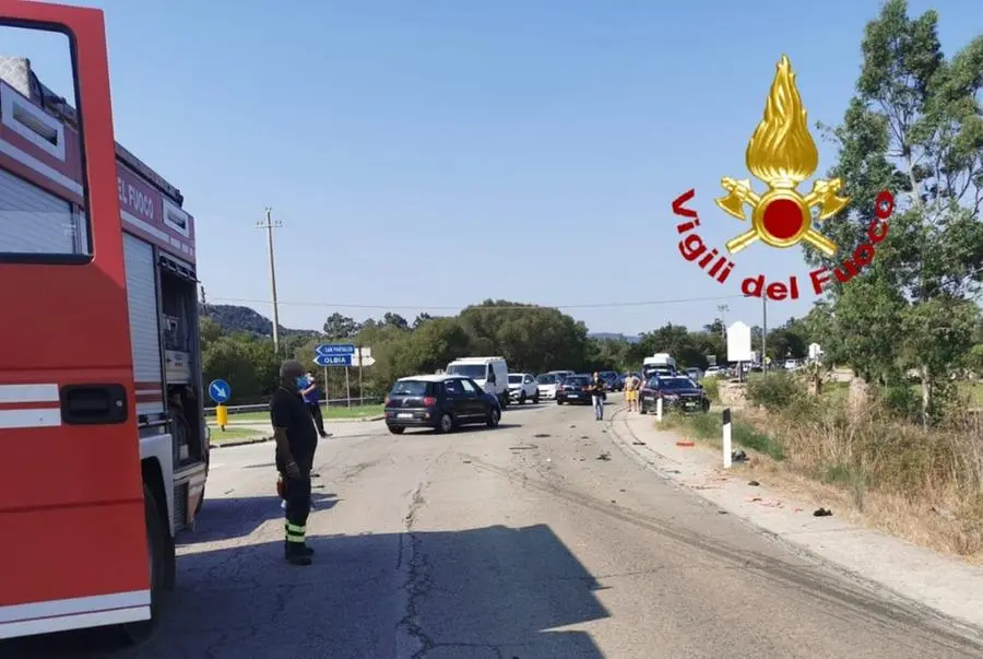Il luogo dell'incidente (foto vigili del fuoco)