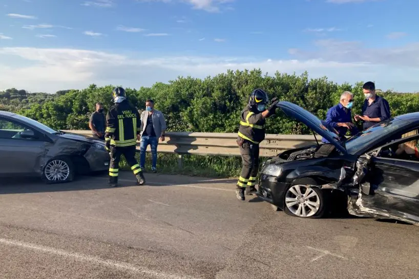 Il luogo dell'incidente (foto L'Unione Sarda - Pala)
