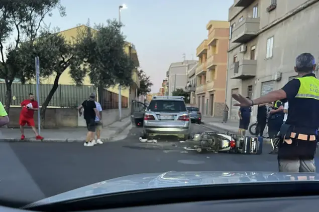 L'incidente (foto L'Unione Sarda)