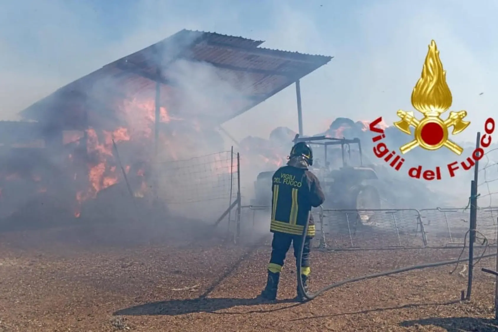 Un intervento dei vigili del fuoco