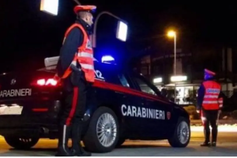 Un posto di blocco dei carabinieri