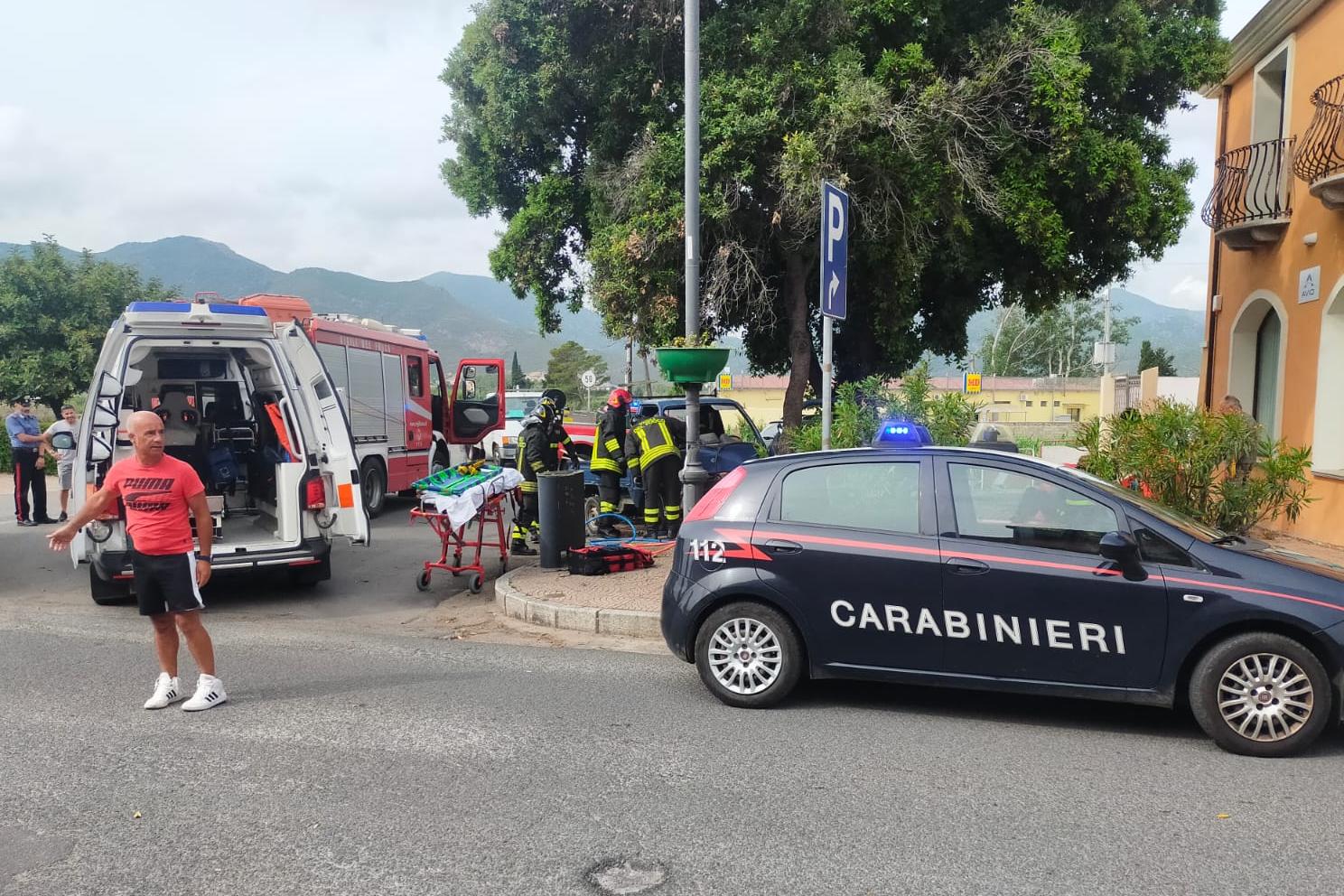 L'incidente a Villaputzu (foto carabinieri)