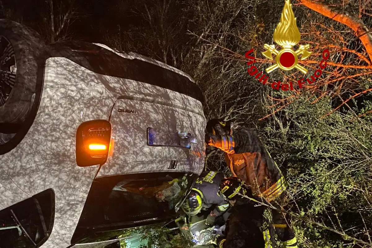 Incidente a Dorgali (foto Vigili del fuoco)