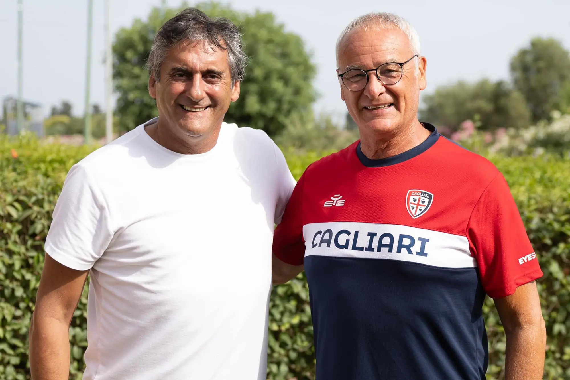 Francescoli e Ranieri (foto Cagliari Calcio)