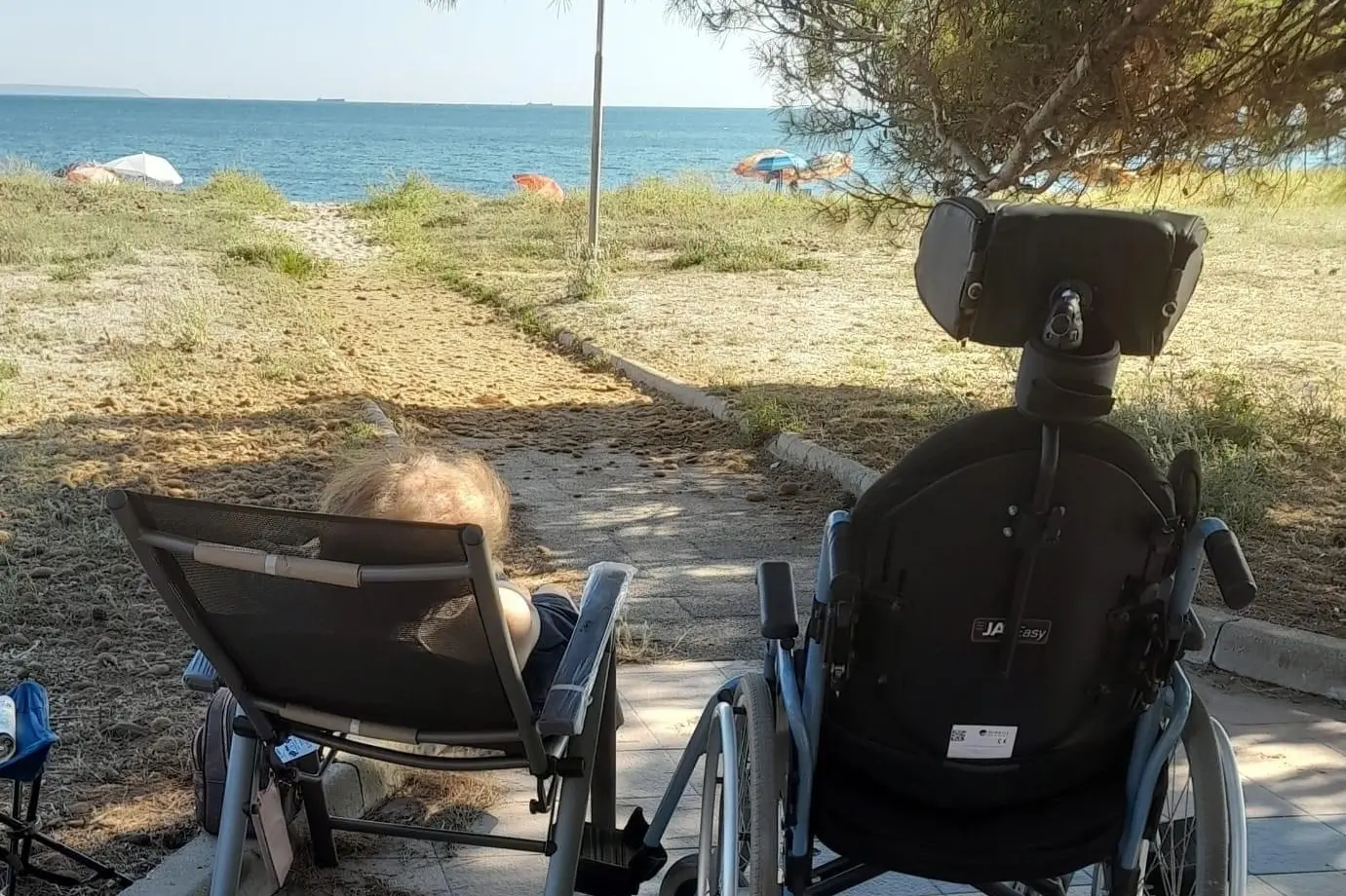 Una passerella con i disabili che non possono transitare (foto concessa)