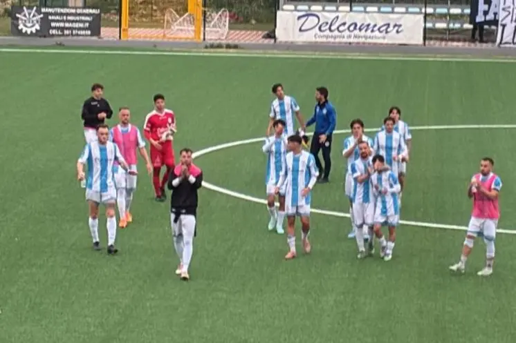 L'Ilvamaddalena in campo nella scorsa stagione di Eccellenza (foto Sergio Pinna)