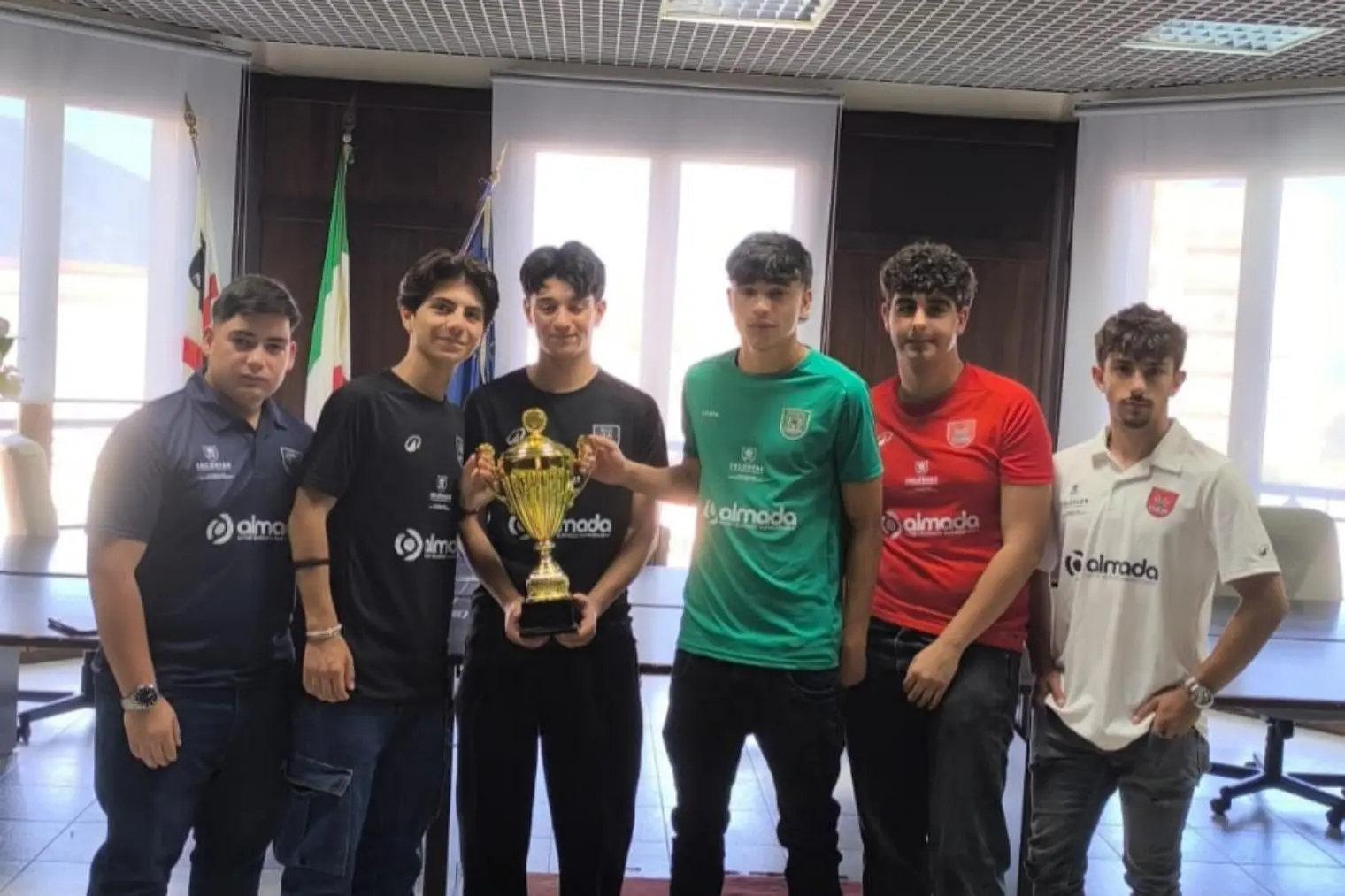 I ragazzi premiati dell'Iglesias High School Championship