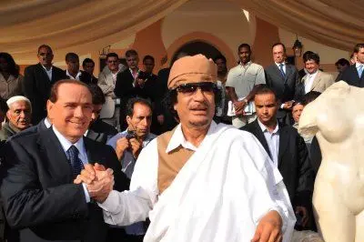Berlusconi e Gheddafi