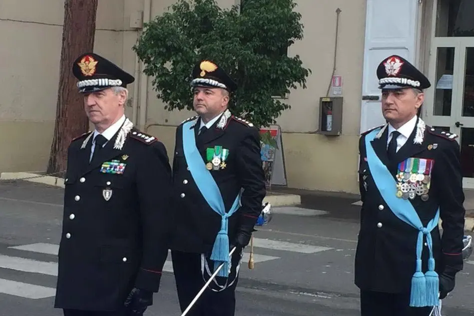 Da sx a dx: il Generale C.A. Lilio Ciceri, il colonnello Vincenzo Bono e il generale di Divisione Giovanni Truglio