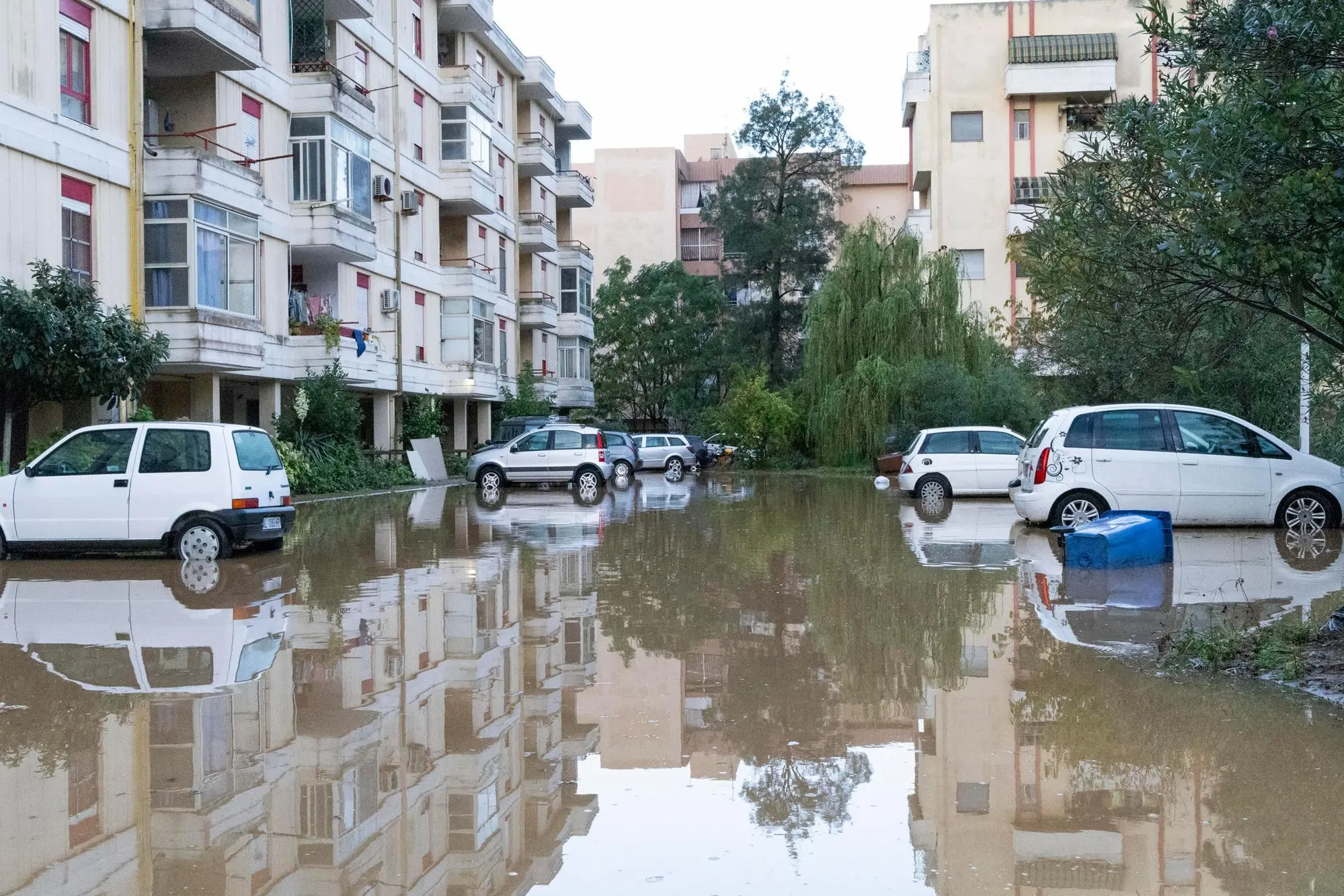 I danni lasciati del forte maltempo che ha investito la zona da Carbonia e Siliqua, 27 ottobre 2024. ANSA/ FABIO MURRU