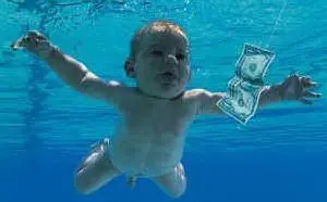 La copertina di &quot;Nevermind&quot;, l'album più noto della band