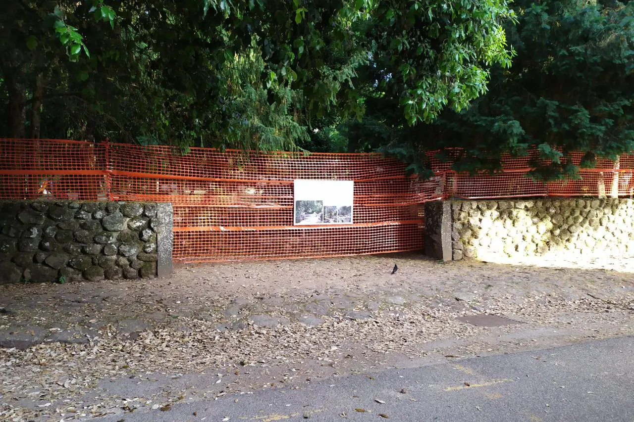 Il parco di San Leonardo chiuso per lavori (foto Pintus)
