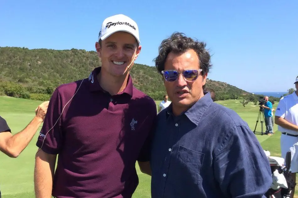 Justin Rose e il direttore del Pevero Golf Club Marco Berio